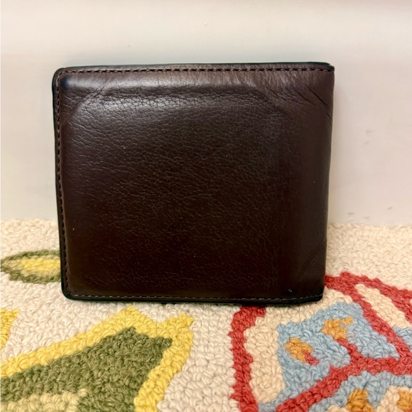 COACH Unisex Dark Brown Pebbled- Textured Leather Bifold Compact Wallet - Picture 2 of 16